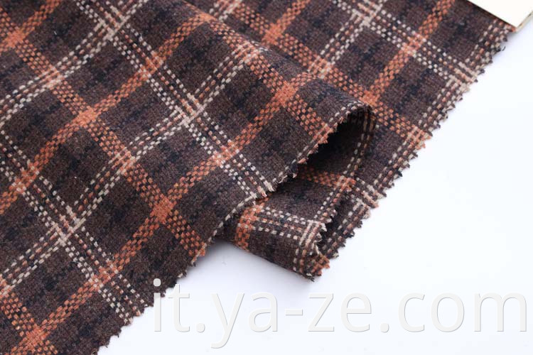 Design classico Controllo produttore di tweed a pezzi in tela di lana in tessuto tinto di lana per uomo camicia da donna